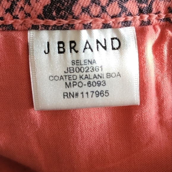 J Brand faux Snakeskin Selena midrise cropped boot photo ready pants size 26 - Picture 8 of 9